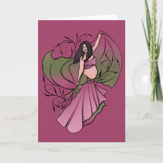 Ashley enceinte belly dans kaart (Voorkant)