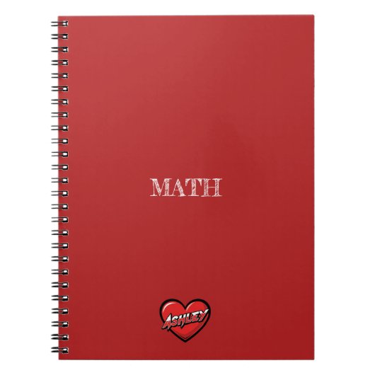 Ashley Hart Rood Notitieboek (Voorkant)