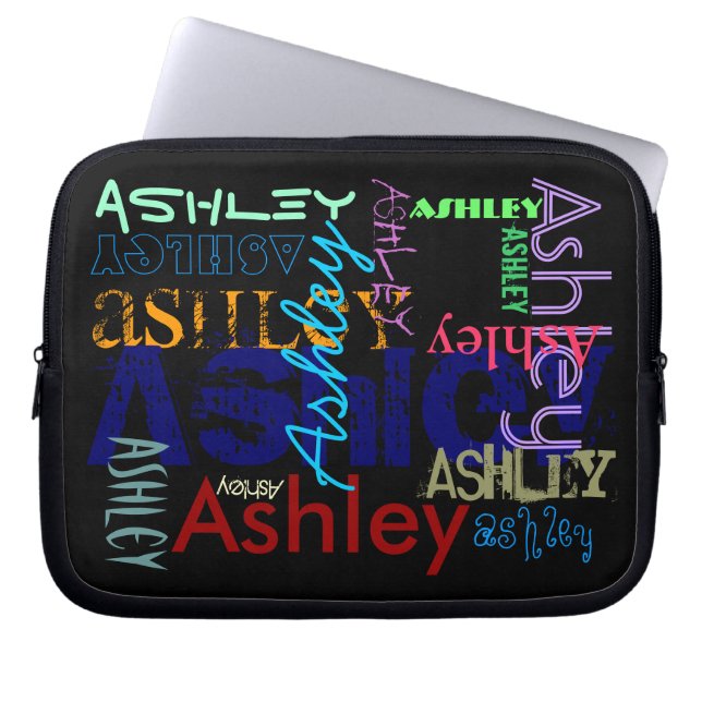 Ashley herhaalt de 6-letters neopreen laptophoes laptop sleeve (Voorkant)