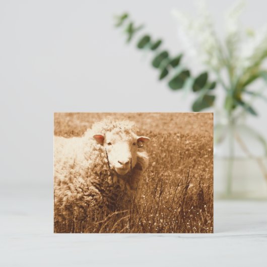 Ashley in Sepia Briefkaart (Staand voorkant)