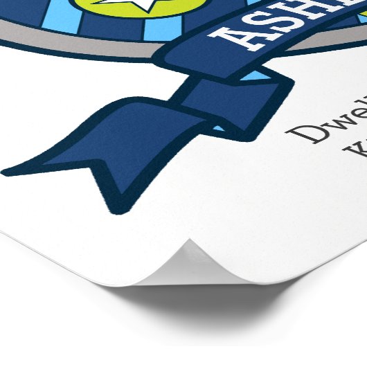 Ashley jongens noemen beer green crest poster (Hoek)