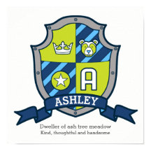 Ashley jongens noemen beer green crest poster