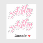 Ashley naam x2 sticker (Vel)