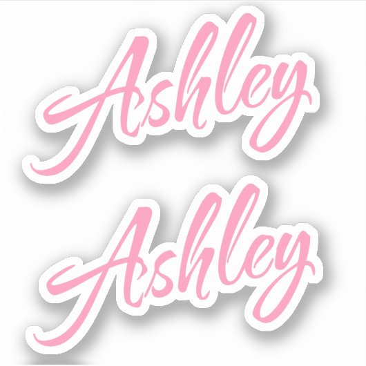 Ashley naam x2 sticker (Voorkant)