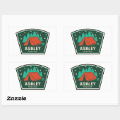 Ashley National Forest Camping Rechthoekige Sticker (Vel)