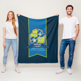 Ashley of letter A naam betekenis blauw groene dek Fleece Deken