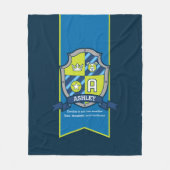 Ashley of letter Een naam die blauw groen deken be (Voorkant)