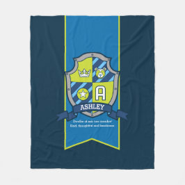 Ashley of letter Een naam die blauw groen deken be