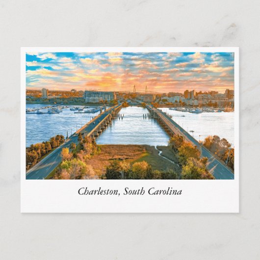 Ashley River Bridge: Een reis naar Charleston Briefkaart (Voorkant)