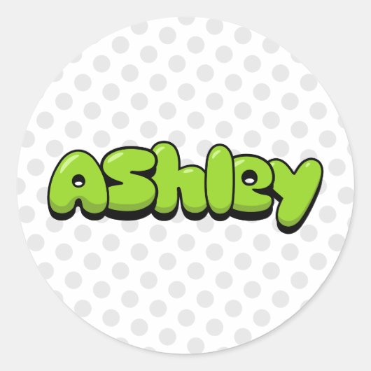 Ashley Ronde Sticker (Voorkant)