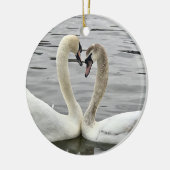 Ashley's Swans in Love ornament gepersonaliseerd (Links)