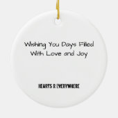 Ashley's Swans in Love ornament gepersonaliseerd (Achterkant)