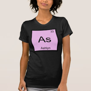 Ashlyn naam scheikunde element periodiek systeem t-shirt