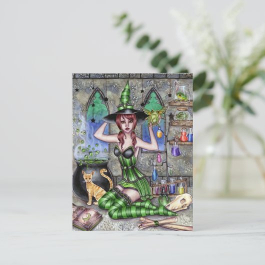 Ashlyn - Potion Witch Briefkaart (Staand voorkant)