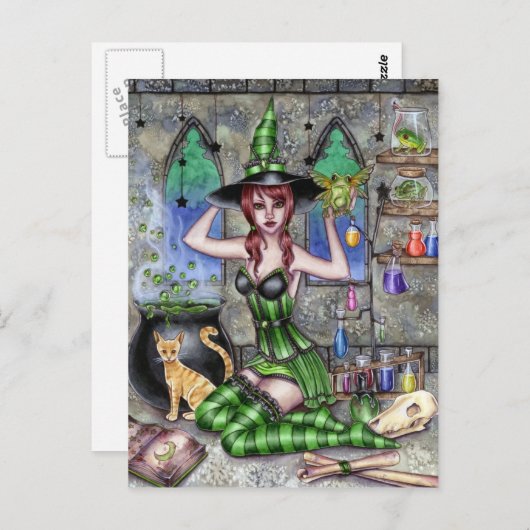 Ashlyn - Potion Witch Briefkaart (Voorkant / Achterkant)