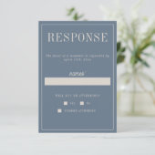 Ashlynn | Gecurreerde kleuren | Bruiloft RSVP Kaartje (Staand voorkant)