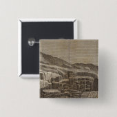 Ashna Crogs, Mull Vierkante Button 5,1 Cm (Voorkant /achterkant)