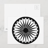 Ashoka Chakra Briefkaart (Voorkant / Achterkant)