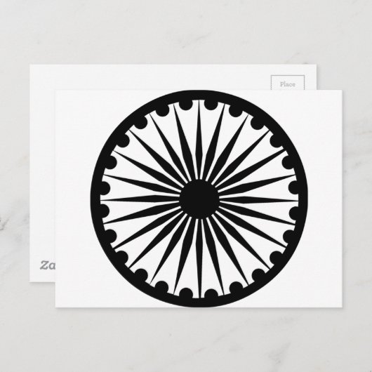 Ashoka Chakra Briefkaart (Voorkant / Achterkant)