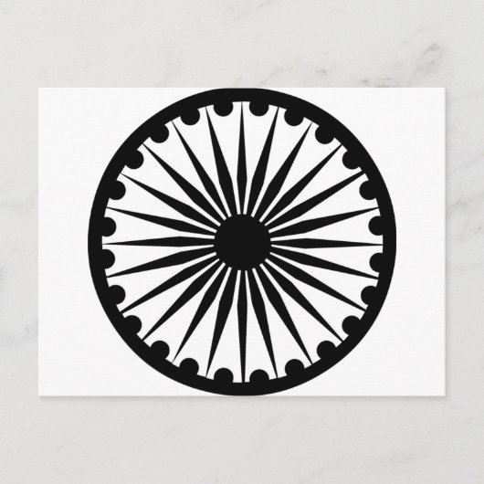 Ashoka Chakra Briefkaart (Voorkant)