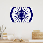 Ashoka Chakra, Indiase vlag Poster (Keuken)
