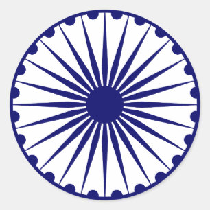 Ashoka Chakra, Indiase vlag Ronde Sticker