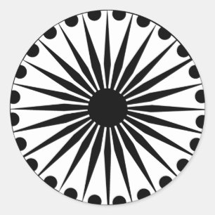 Ashoka Chakra Ronde Sticker