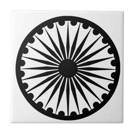 Ashoka Chakra Tegeltje (Voorkant)