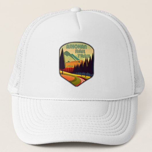 Ashokan Rail Trail New York kleuren Trucker Pet (Voorkant)