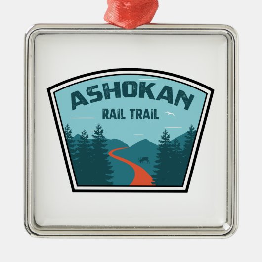 Ashokan Rail Trail New York Metalen Ornament (Voorkant)