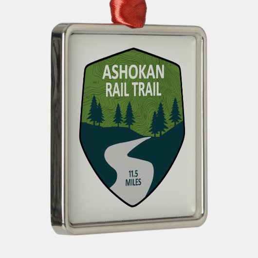 Ashokan Rail Trail New York Metalen Ornament (Rechts)