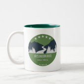 Ashokan Rail Trail New York Tweekleurige Koffiemok (Links)