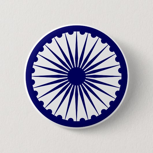 Ashoka's Dharma Chakra Ronde Button 5,7 Cm (Voorkant)