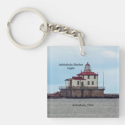 Ashtabula Harbor Light acryllic key chain Sleutelhanger (Voorkant)