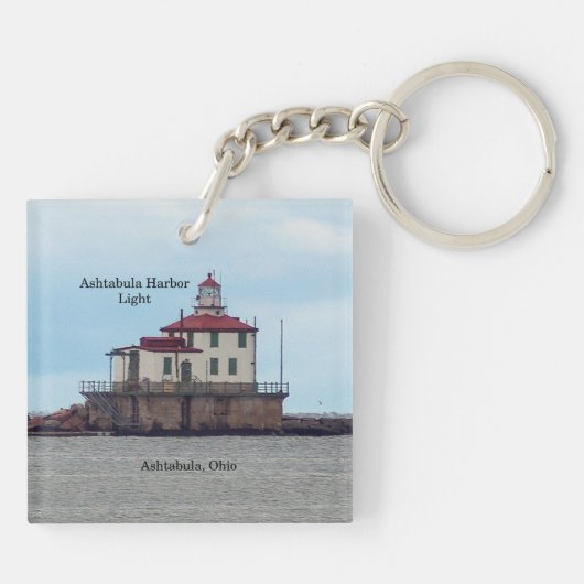Ashtabula Harbor Light acryllic key chain Sleutelhanger (Achterkant)
