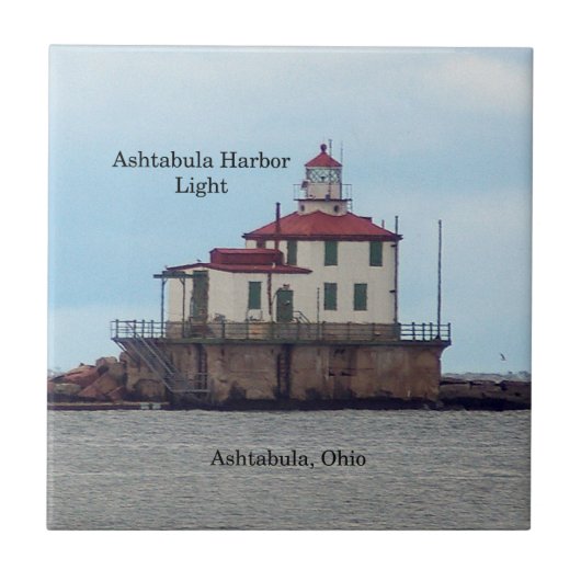 Ashtabula Harbor Light tile Tegeltje (Voorkant)