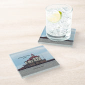 Ashtabula Harbour Light glass onderzetter (Schuin)