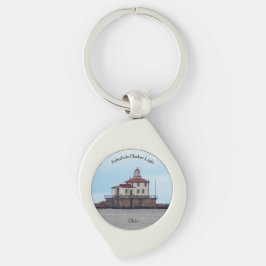 Ashtabula Harbour Light metal key chain Sleutelhanger