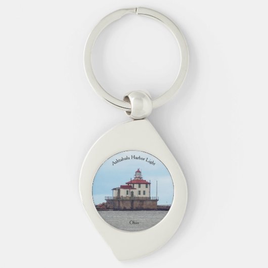 Ashtabula Harbour Light metal key chain Sleutelhanger (Voorkant)