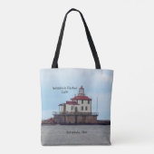 Ashtabula Harbour Light over de hele canvas tas (Achterkant)