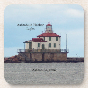 Ashtabula Harbour Light set of 6 plastic onderzett Bier Onderzetter