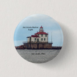 Ashtabula Harbour Light-toets Ronde Button 3,2 Cm