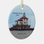 Ashtabula Harbour Light-versiering Keramisch Ornament (Rechts)