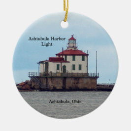 Ashtabula Harbour Light-versiering Keramisch Ornament