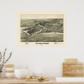 Ashtabula Harbour, OH Panoramic Map - 1896 Poster (Keuken)