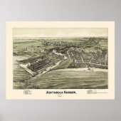 Ashtabula Harbour, OH Panoramic Map - 1896 Poster (Voorkant)