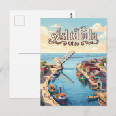 Ashtabula, Ohio Briefkaart (Voorkant / Achterkant)