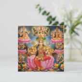 Ashtalakshmi - Acht vormen van Lakshmi Kaart (Staand voorkant)