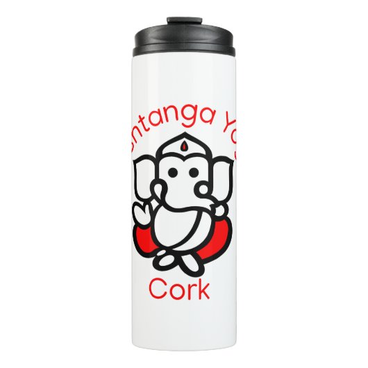 Ashtanga Yoga Cork Thermal Tumbler Thermosbeker (Voorkant)