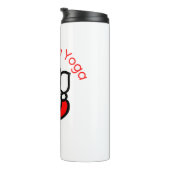 Ashtanga Yoga Cork Thermal Tumbler Thermosbeker (Geroteerd rechts)
